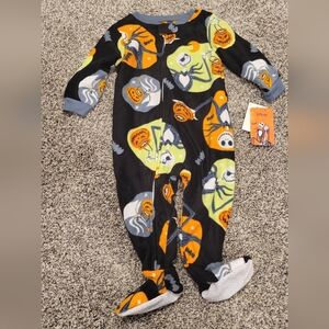 NWT-Nightmare Before Christmas, Fuzzy 18M Footie PJs